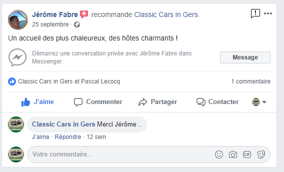 Facebook reviews Classic Cars in Gers 2